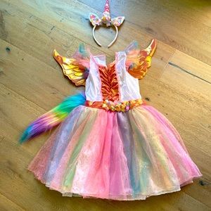 Halloween girl costume magic unicorn 5/6T
